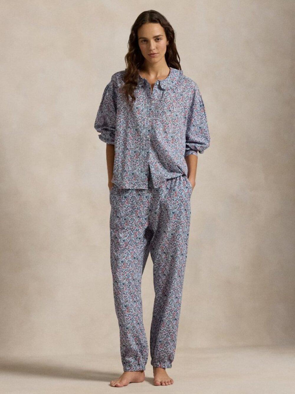 Polo Ralph Lauren Floral Cotton Pajama Set Petite Floral M NWT